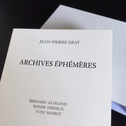 Archives éphémères
